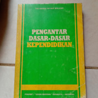 Image of Pengantar Dasar- Dasar Kependidikan