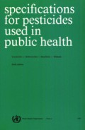 Specifications for pesticides used in public health