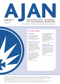 Journal : Australian Journal of Advanced Nursing (AJAN) , 2023
