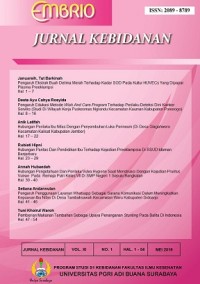 Image of Embrio : Jurnal Kebidanan = Midwifery Journal, 2019