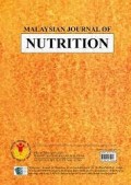 MALAYSIAN JOURNAL OF NUTRITION,