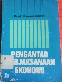Image of Pengantar kebijaksanaan ekonomi