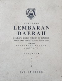 Image of Himpunan lembaran daerah