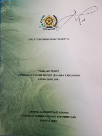 Image of Panduan teknis pembuatan resume materi (RM) dan rancangan aktualisasi
