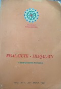Risalatuth-Thaqalayn : a General Islamic Periodical