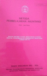 Metoda Pembelajaran Akutansi
