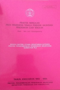 Praktek Mengajar Pada Penataran Tenaga Pendidik Akutansi Pendidikan Luar Sekolah