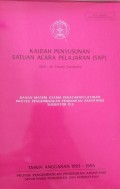 Kaidah Penyusunan Satuan Acara Pelajaran