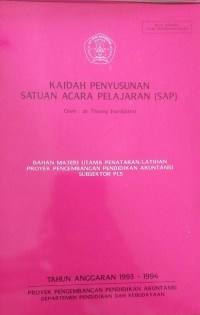Kaidah Penyusunan Satuan Acara Pelajaran