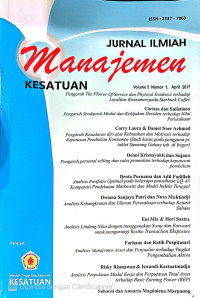 Image of Jurnal Ilmiah Manajemen Kesatuan