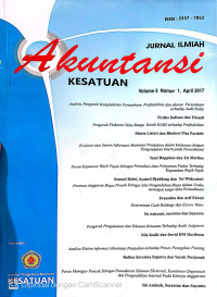 Image of Jurnal Ilmiah Akuntansi Kesatuan