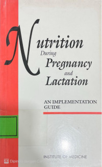 Image of Nutrition During Pregnancy And Lactation : An Implementation Guide
