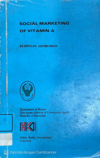 Image of Social Marketing Of Vitamin A : Kumpulan Instrument