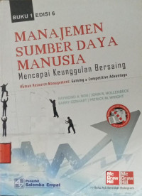 Image of Manajemen Sumber Daya Manusia Mencapai Keunggulan Bersaing Buku 1