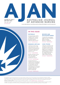 Journal : Australian Journal of Advanced Nursing (AJAN) ,