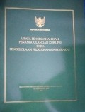 Upaya Pencegahan dan prnanggulangan korupsi pada  pengelolaan pelayanan masyarakat
