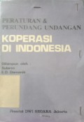Peraturan & Perundang undangan Koperasi Di indonesia