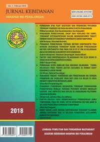Image of Jurnal Kebidanan Harapan Ibu Pekalongan, 2018
