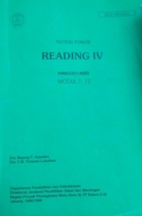 Materi Pokok Reading IV