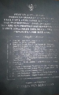 PERBENDAHARAAN NEGARA DAN TATA CARA PENETAPAN HARGA SATUAN

PETUNJUK PELAKSANAAN DAN PERHITUNGAN DANA ALOKASI UMUM DAN KHUSUS PROPINSI DAN KABUPATEN/KOTA TAHUN ANGGARAN 2004 SERTA PETUNJUK IMPOR/EKSPOR DAN JASA