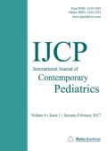 International Journal of Contemporary Pediatrics, 2019