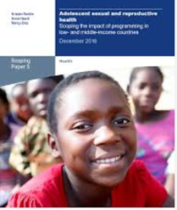 Image of E-Book : Adolescent sexual and reproductive health: the state of evidence on the impact of programming in low- and middle- income countries